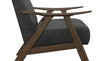 Kyra Linen-Look Fabric Accent Chair - Grey 
