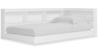 Wolf Platform Bookcase Bed for Kids, White - Twin Size