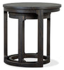 Axl 24" Traditional Round Nesting End Tables - Dark Grey-Brown Wood|Tables de bout gigognes rondes traditionnelles Axl de 24 po - bois gris-brun foncé