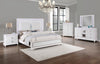 Ava Bedside 2-Drawer Nightstand with LED Light, 32.5"W x 28"H, Glam - White | Table de nuit somptueuse Ava de 32,5 po (L) x 28 po (H) à 2 tiroirs avec éclairage à DEL - blanche