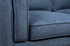 Kassia Linen-Look Loveseat - Blue 