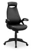 Kegan Executive Faux Leather Office Chair - Black  