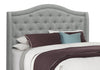 Penelope Linen-Look Fabric Queen Bed - Grey 