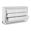 Max Dresser - White - Glam style Dresser in White Asian Hardwood, Medium Density Fibreboard (MDF), Plywood