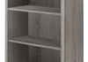 Slade 4-Shelf Bookcase - Dark Taupe  