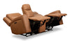 Scott Living Prescott 79" Genuine Leather Power Reclining Loveseat with Power Headrests - Butternut Brown | Causeuse à inclinaison électrique Prescott de Scott Living de 79 po en cuir véritable avec appuie-têtes électriques - brun courge musquée