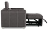 Drake Faux Suede Chair with Pull-Out Ottoman - Cement 