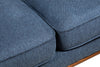 Kassia Linen-Look Loveseat - Blue 