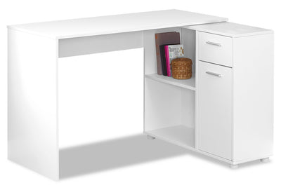 Zoe L-Shaped Desk - White 