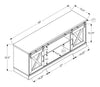 Marston 60” TV Stand - Dark Taupe 