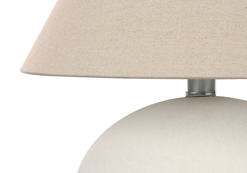 16\" Cream Ceramic with Empire Shade Table Lamp