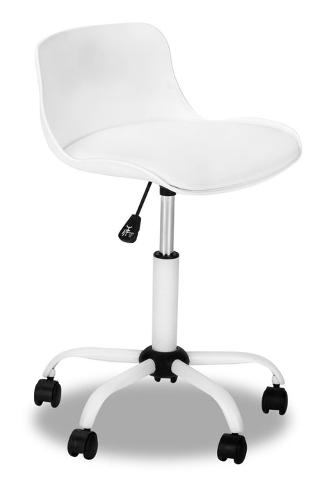 Letty 18.5\" Compact Office Chair with Low Back - White