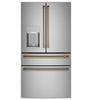 Café 4-Piece Brushed Bronze Handle Kit for French-Door Refrigerator - CXQB4H4PNBZ 