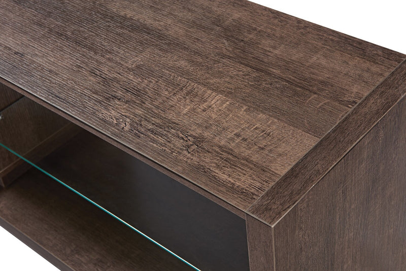 Alex 72\" Modern TV Stand with Storage and Cable Management for TVs up to 80\"- Walnut Oak