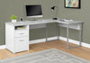 Pollie Reversible L-Shaped Desk - White  