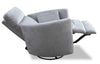Ember 36" Fabric Swivel Power Reclining Chair - Silver Cotton | Fauteuil pivotant à inclinaison électrique Ember de 36 po en tissu - coton argenté