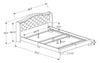 Penelope Linen-Look Fabric Queen Bed - Grey 