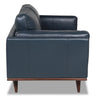 Vivia Top-Grain Genuine Leather Loveseat - Navy 