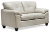 Addison Leath-Aire Loveseat - Beige 