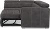 Drake 3-Piece Faux Suede Left-Facing Sleeper Sectional - Cement 