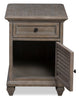 Lancaster 18" Traditional End Table with Storage - Grey and Bronze Pine|Table de bout traditionnelle Lancaster de 18 po avec rangement - grise et pin bronze