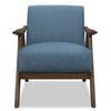 Kyra Linen-Look Fabric Accent Chair - Blue 