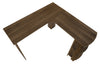 Eason 47" L-Shaped Office Desk with Shelf - Walnut|Bureau en forme de L Eason de 47 po avec tablette - noyer