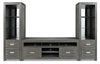 Bronx 3-Piece Entertainment Centre with 60" TV Opening - Grey - Contemporary style Wall Unit in Grey Acacia