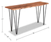 Kaleb Sofa Table - Contemporary, Industrial, Rustic style Sofa Table in Natural acacia wood Acacia