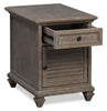 Lancaster 18" Traditional End Table with Storage - Grey and Bronze Pine|Table de bout traditionnelle Lancaster de 18 po avec rangement - grise et pin bronze