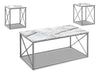 Kasey 3-Piece Coffee and Two End Tables Package - White Marble-Look 