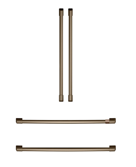 Cafe 4-Piece Brushed Bronze Handle Kit for French-Door Refrigerator - CXQB4H4PNBZ