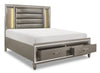 Max Queen Storage Bed - Silver