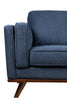 Kassia Linen-Look Loveseat - Blue 