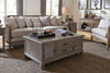 Lancaster 50" Traditional Lift Top Coffee Table with Storage and Casters - Grey and Bronze Pine|Table à café traditionnelle Lancaster de 50 po avec dessus relevable, rangement et roulettes - grise et pin bronze