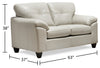 Addison Leath-Aire Loveseat - Beige 