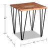 Kaleb End Table - Contemporary, Industrial, Rustic style End Table in Natural acacia wood Acacia