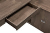 Jude Reversible Desk with Hutch – Hazelnut  - Modern style Desk in Hazelnut  Medium Density Fibreboard (MDF)