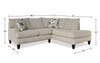 Nofia 2-Piece Chenille Right-Facing Sectional - Linen 