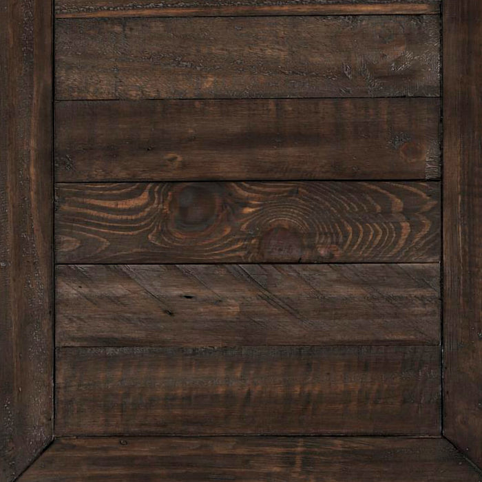 Morgan 16\" Rustic Powered Chairside Table with Storage - Dark Brown with Reclaimed Wood