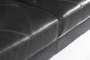 Chateau d’Ax Vita 70" 100% Genuine Leather Loveseat with Diamond Pattern Stitching and Wood Legs - Charcoal Grey | Causeuse Vita de Château d’Ax de 70 po en cuir 100 % véritable avec coutures à motif de diamant et pattes en bois - gris anthracite