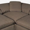 Eclipse 8-Piece Linen-Look Fabric Modular Sectional - Slate 