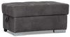 Drake 3-Piece Faux Suede Left-Facing Sleeper Sectional - Cement 