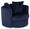 Midi Chenille Swivel Cuddler Chair - Groove Midnight 