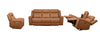 Scott Living Prescott 88.5" Genuine Leather Power Reclining Sofa with Power Headrests - Butternut Brown | Sofa à inclinaison électrique Prescott de Scott Living de 88,5 po en cuir véritable avec appuie-têtes électriques - brun courge musquée