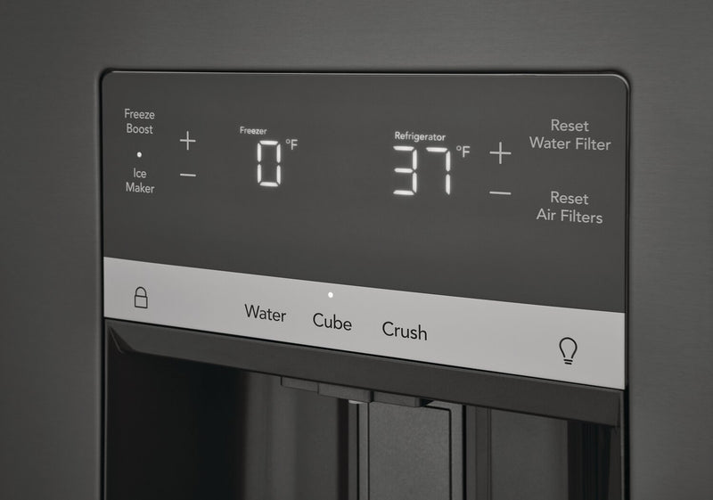 Frigidaire 36\" 27.8 Cu. Ft. Standard-Depth French-Door Refrigerator - Black Stainless Steel - FRFS2823AD