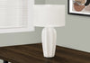 27" Cream Ceramic Table Lamp with Ivory Shade|Lampe de table de 27 po en céramique crème avec abat-jour ivoire