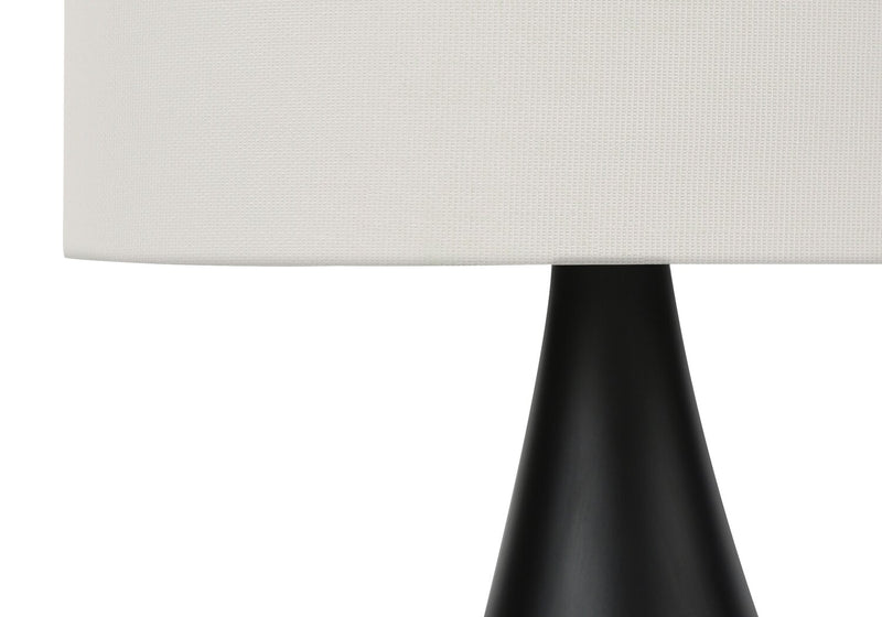 18\" Black Metal 2-Piece Set, with Two Table Lamps