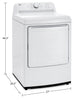 LG 7.3 Cu. Ft. Electric Dryer - White - DLE6100W | Sécheuse électrique LG de 7,3 pi³ - blanche - DLE6100W