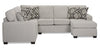 Verona 2-Piece Brushed Linen-Look Fabric Right-Facing Sectional - Beige 
